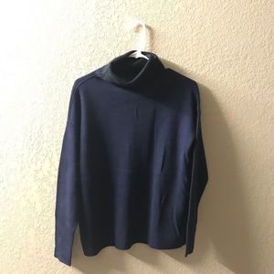 Everlane Turtleneck Sweater Navy/Black Medium